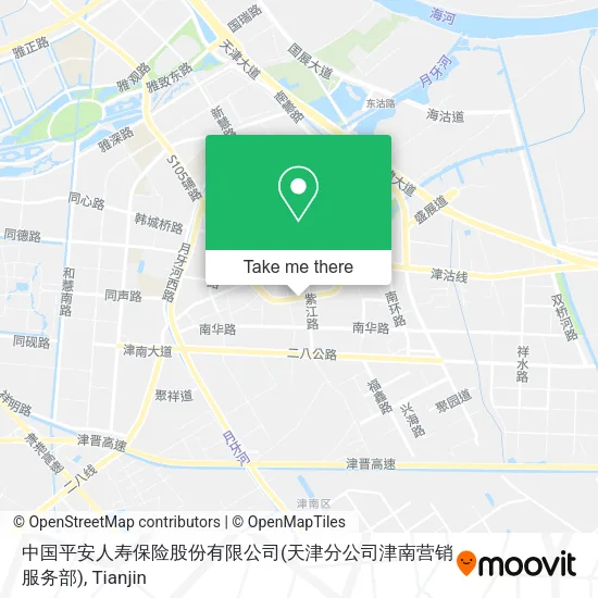中国平安人寿保险股份有限公司(天津分公司津南营销服务部) map