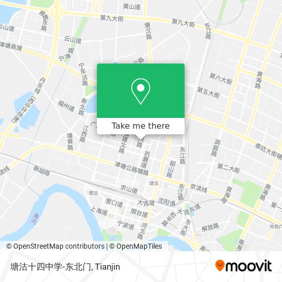 塘沽十四中学-东北门 map