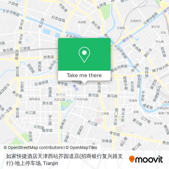 如家快捷酒店天津西站芥园道店(招商银行复兴路支行)-地上停车场 map