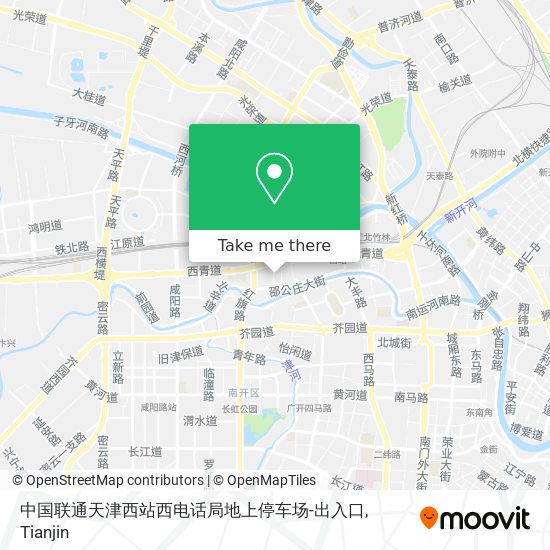 中国联通天津西站西电话局地上停车场-出入口 map