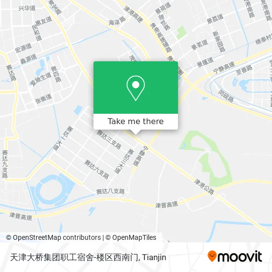 天津大桥集团职工宿舍-楼区西南门 map
