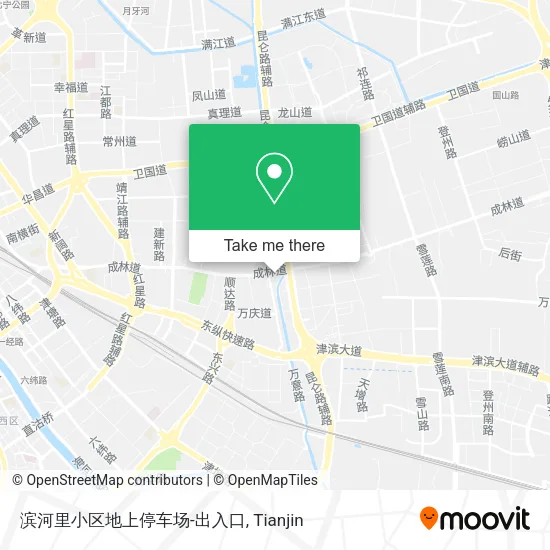 滨河里小区地上停车场-出入口 map