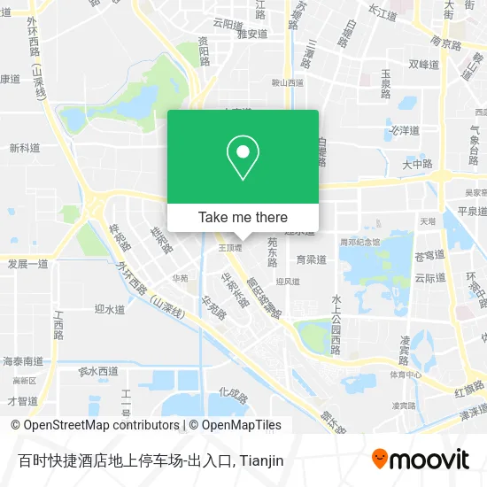 百时快捷酒店地上停车场-出入口 map