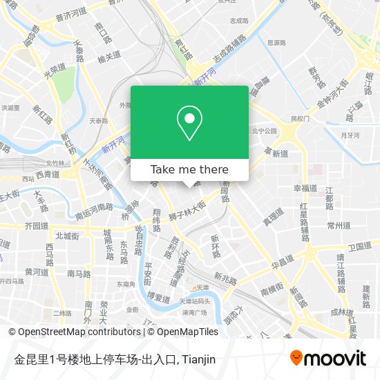 金昆里1号楼地上停车场-出入口 map