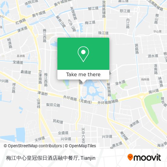 梅江中心皇冠假日酒店融中餐厅 map