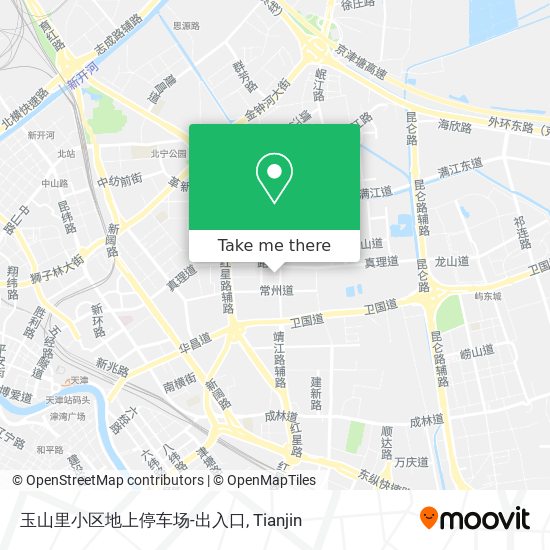 玉山里小区地上停车场-出入口 map