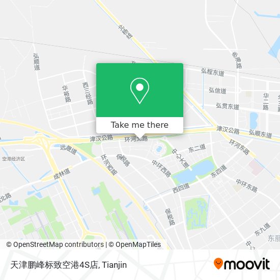 天津鹏峰标致空港4S店 map