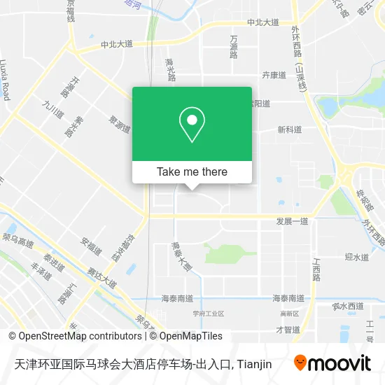 天津环亚国际马球会大酒店停车场-出入口 map