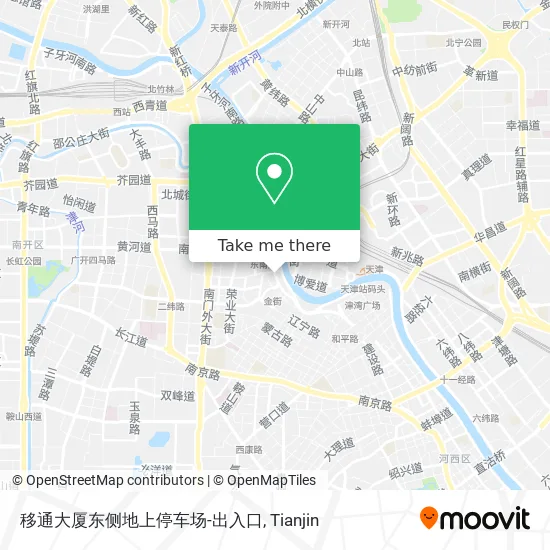 移通大厦东侧地上停车场-出入口 map