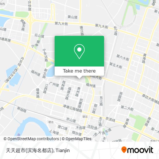 天天超市(滨海名都店) map