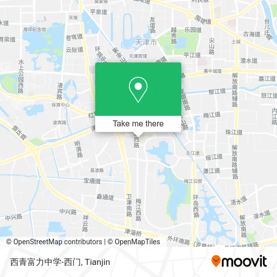 西青富力中学-西门 map