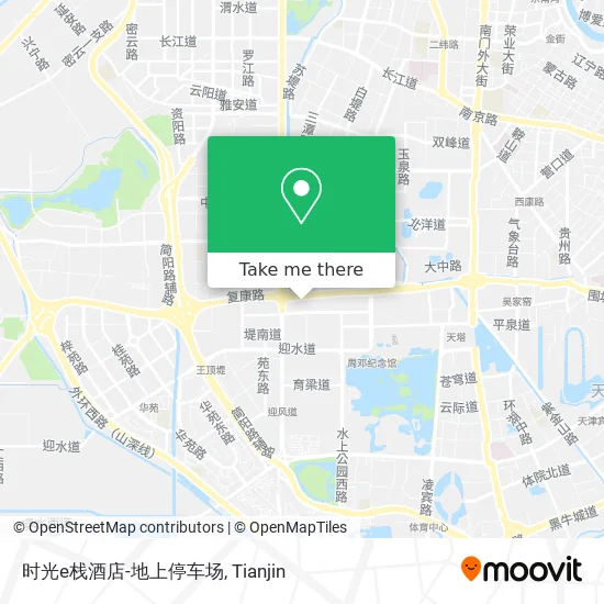 时光e栈酒店-地上停车场 map