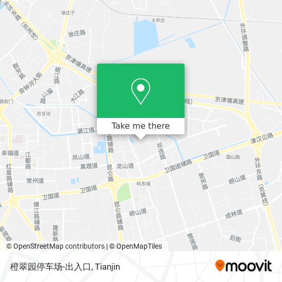 橙翠园停车场-出入口 map