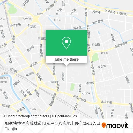 如家快捷酒店成林道阳光星期八店地上停车场-出入口 map