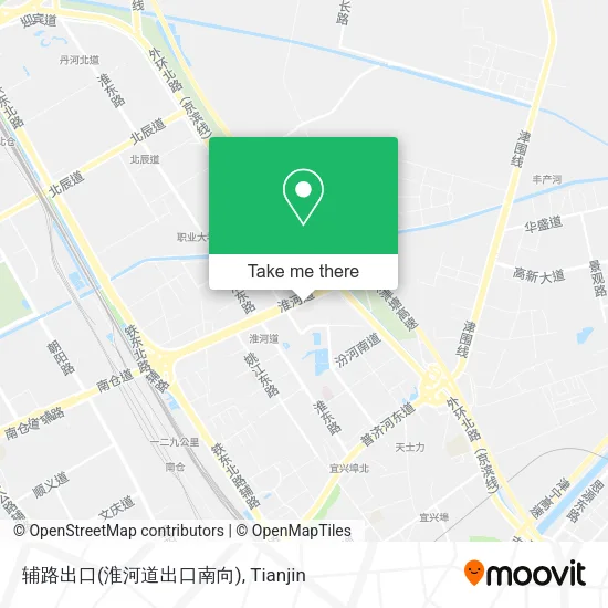 辅路出口(淮河道出口南向) map