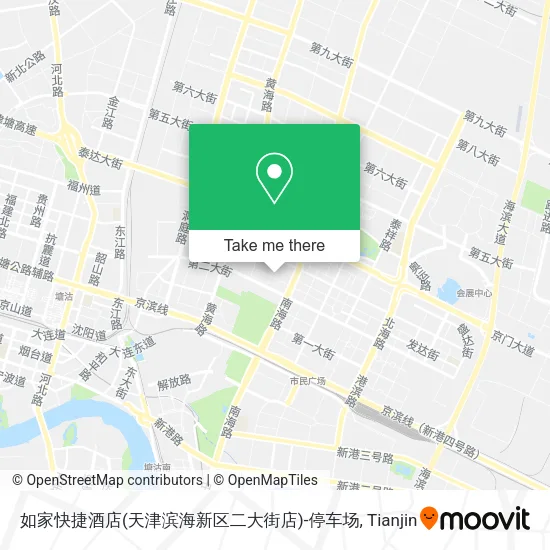 如家快捷酒店(天津滨海新区二大街店)-停车场 map