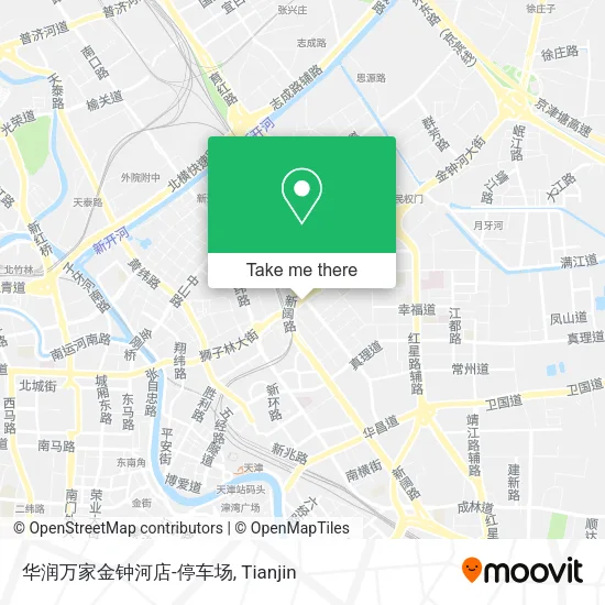 华润万家金钟河店-停车场 map