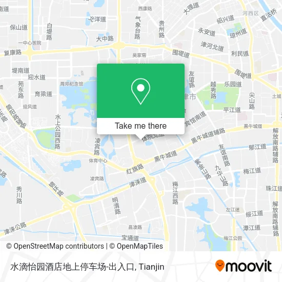 水滴怡园酒店地上停车场-出入口 map