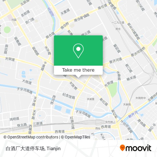 白酒厂大道停车场 map