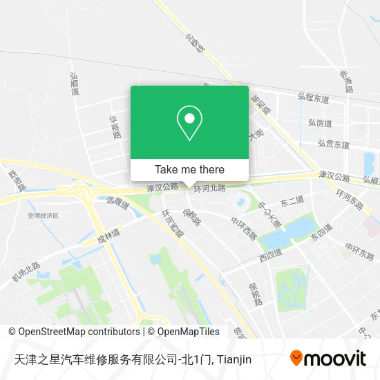 天津之星汽车维修服务有限公司-北1门 map