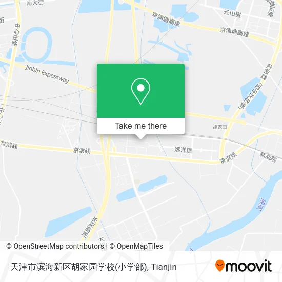 天津市滨海新区胡家园学校(小学部) map