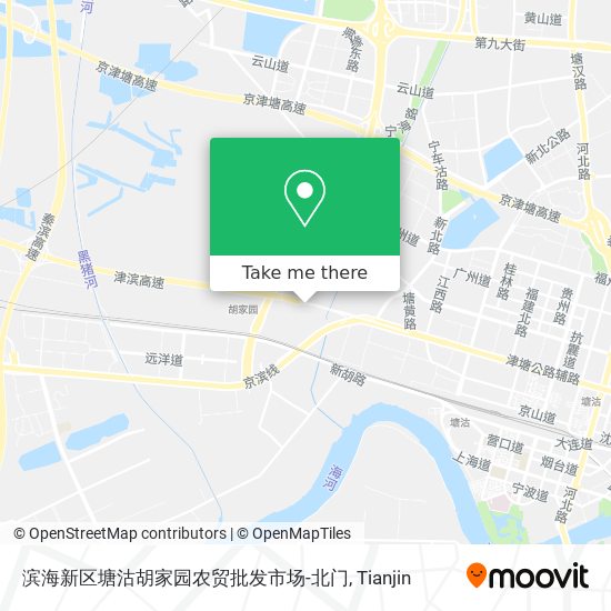 滨海新区塘沽胡家园农贸批发市场-北门 map
