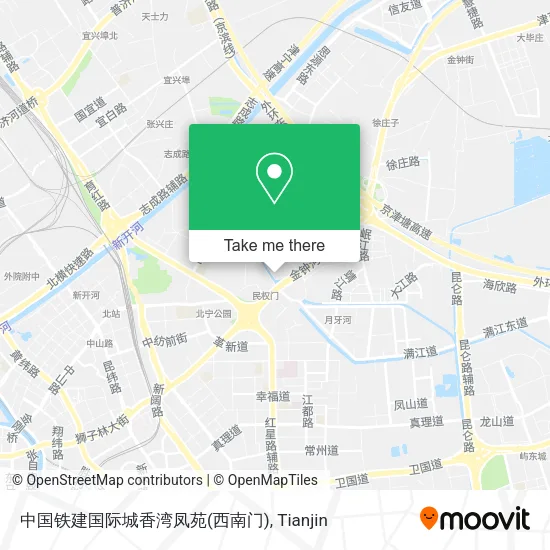 中国铁建国际城香湾凤苑(西南门) map