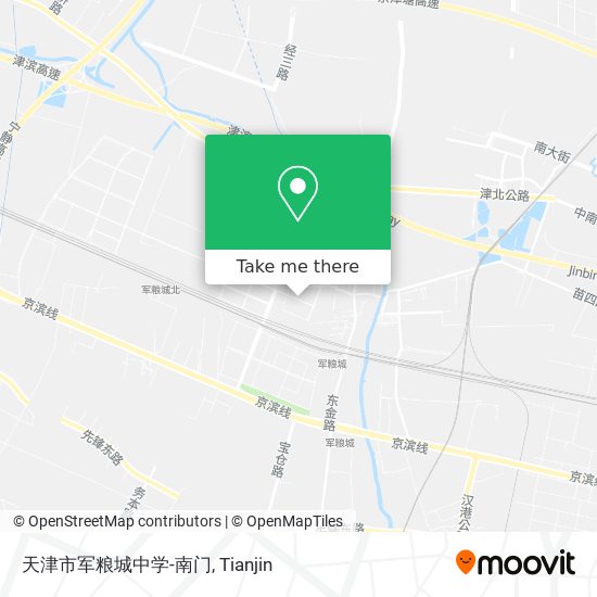 天津市军粮城中学-南门 map
