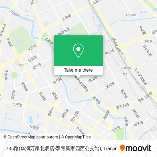 735路(华润万家北辰店-双青新家园西公交站) map