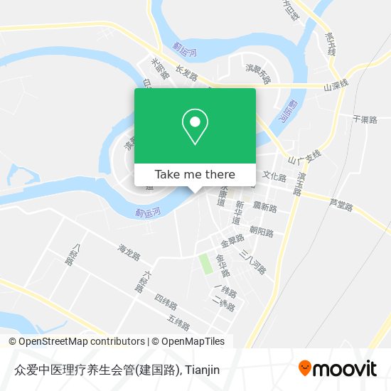 众爱中医理疗养生会管(建国路) map
