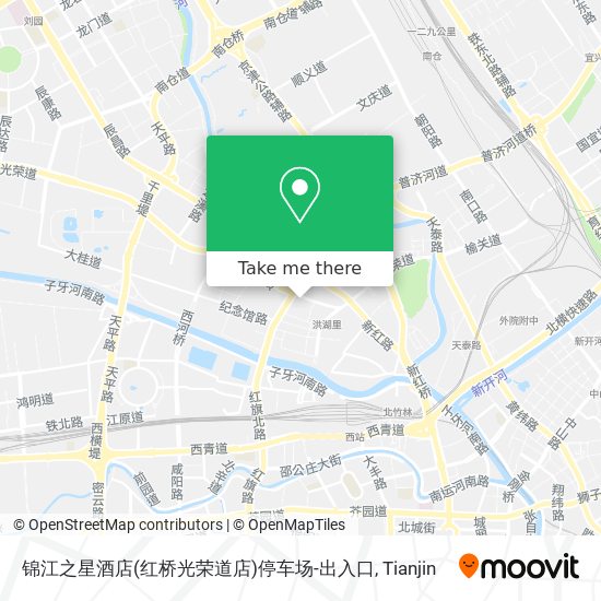 锦江之星酒店(红桥光荣道店)停车场-出入口 map