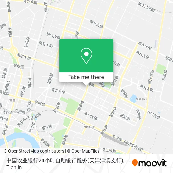 中国农业银行24小时自助银行服务(天津津滨支行) map