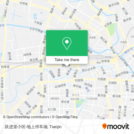 跃进里小区-地上停车场 map
