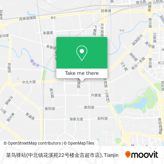菜鸟驿站(中北镇花溪苑22号楼金言超市店) map