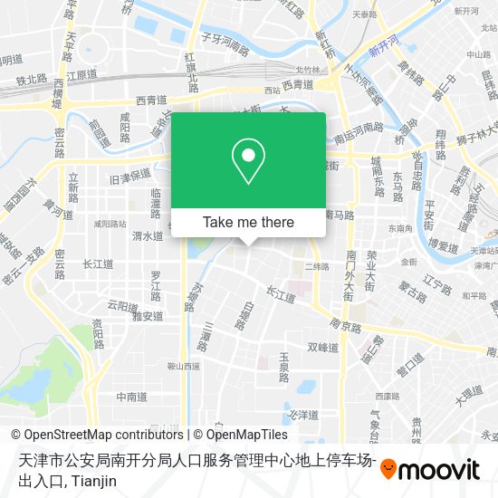 天津市公安局南开分局人口服务管理中心地上停车场-出入口 map