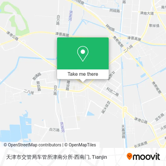 天津市交管局车管所津南分所-西南门 map