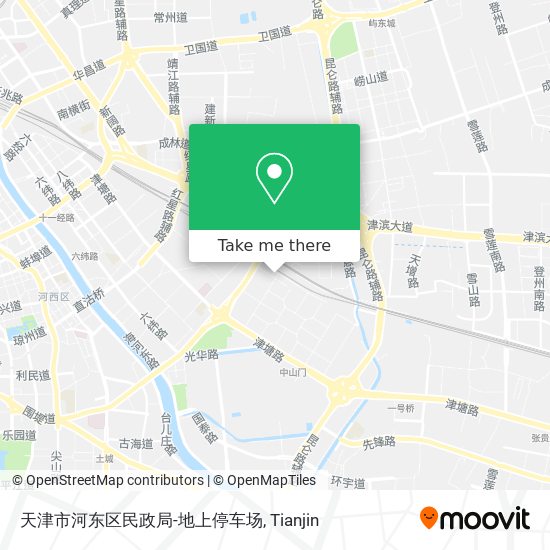天津市河东区民政局-地上停车场 map