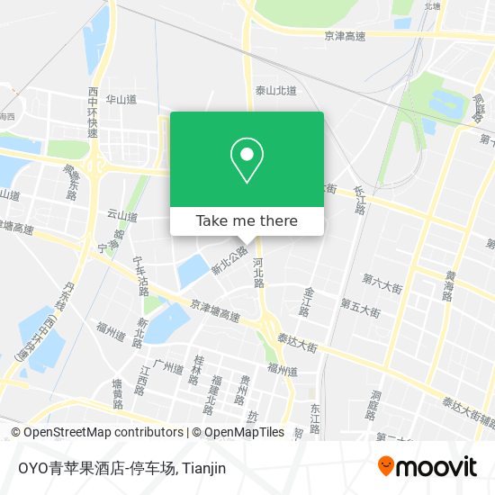 OYO青苹果酒店-停车场 map
