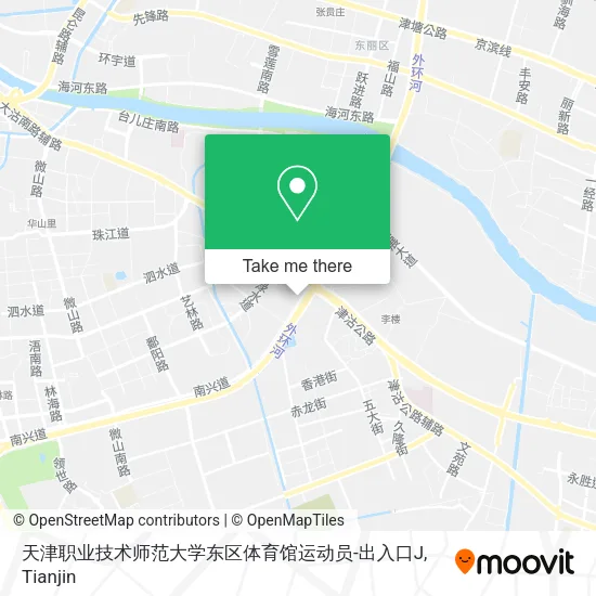 天津职业技术师范大学东区体育馆运动员-出入口J map