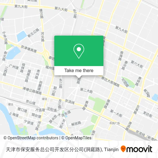天津市保安服务总公司开发区分公司(洞庭路) map