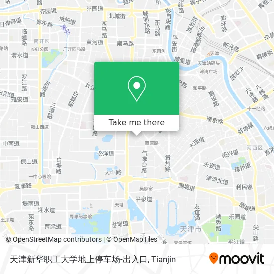 天津新华职工大学地上停车场-出入口 map