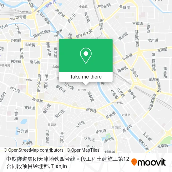 中铁隧道集团天津地铁四号线南段工程土建施工第12合同段项目经理部 map