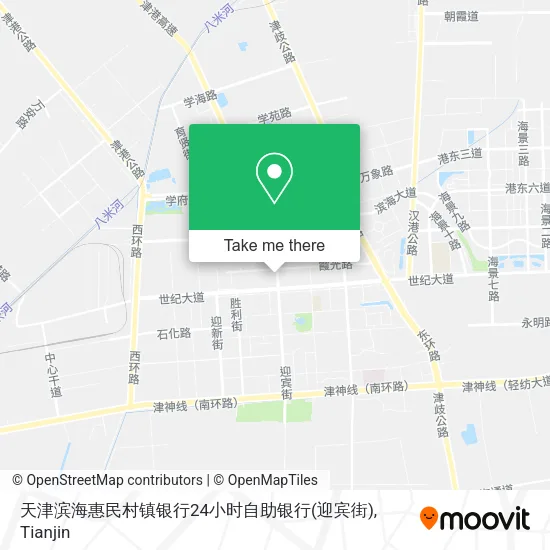 天津滨海惠民村镇银行24小时自助银行(迎宾街) map
