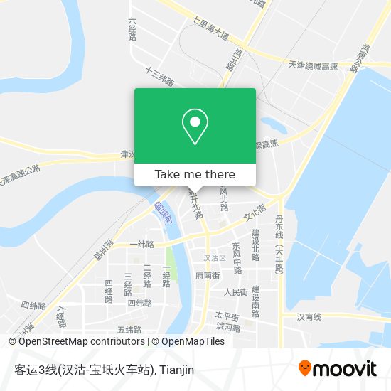 客运3线(汉沽-宝坻火车站) map