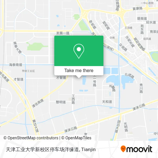 天津工业大学新校区停车场泮缘道 map