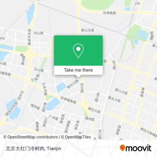 北京大红门冷鲜肉 map