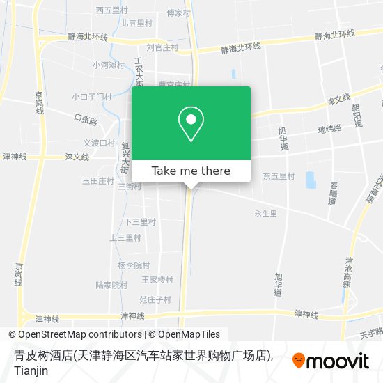 青皮树酒店(天津静海区汽车站家世界购物广场店) map
