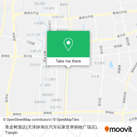 青皮树酒店(天津静海区汽车站家世界购物广场店) map