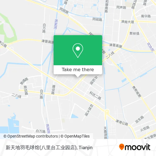 新天地羽毛球馆(八里台工业园店) map
