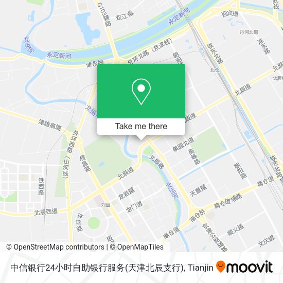 中信银行24小时自助银行服务(天津北辰支行) map